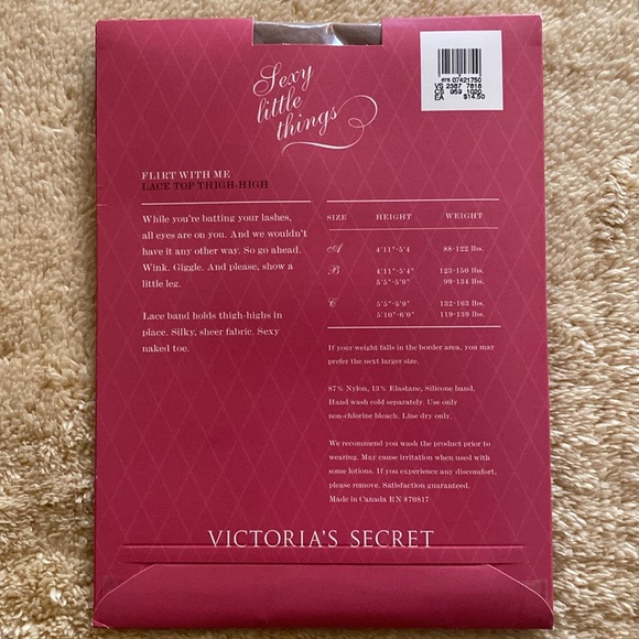 Victoria’s Secret Sexy Little Things Flirt With Me Lace Top Thigh High - Picture 4 of 7